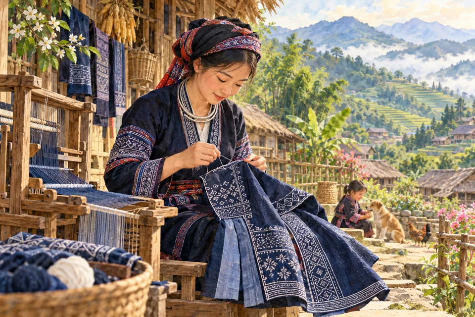 Ảnh bìa Sự tích chiếc áo chàm xẻ tà