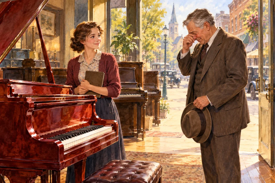 Ảnh bìa Chiếc đàn Piano màu gụ đỏ