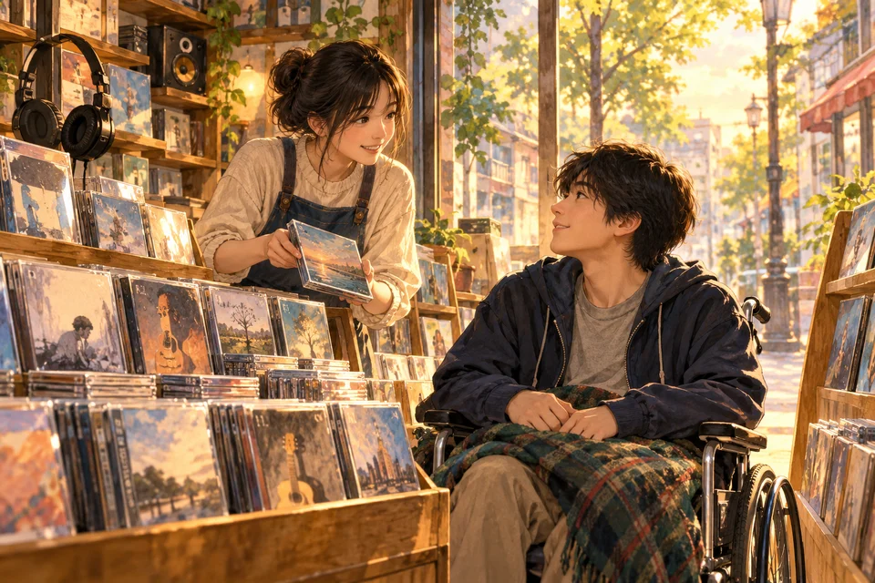 Ảnh bìa Cô gái ở cửa hàng CD